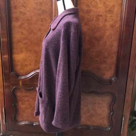 Vintage The Territory Ahead Purple Button Down Cardigan - Picture 4 of 7